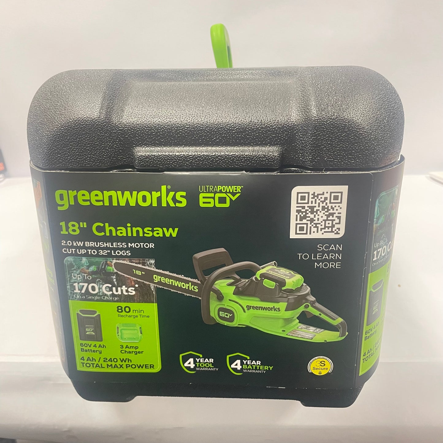 New Greenworks 662877953 60V 18" Chainsaw