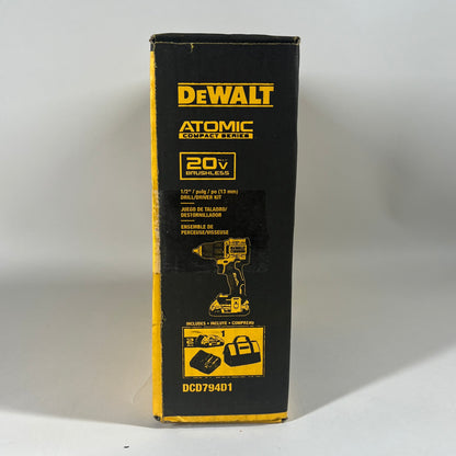 New DeWalt DCD794D1 20V 1/4" Impact Driver Kit