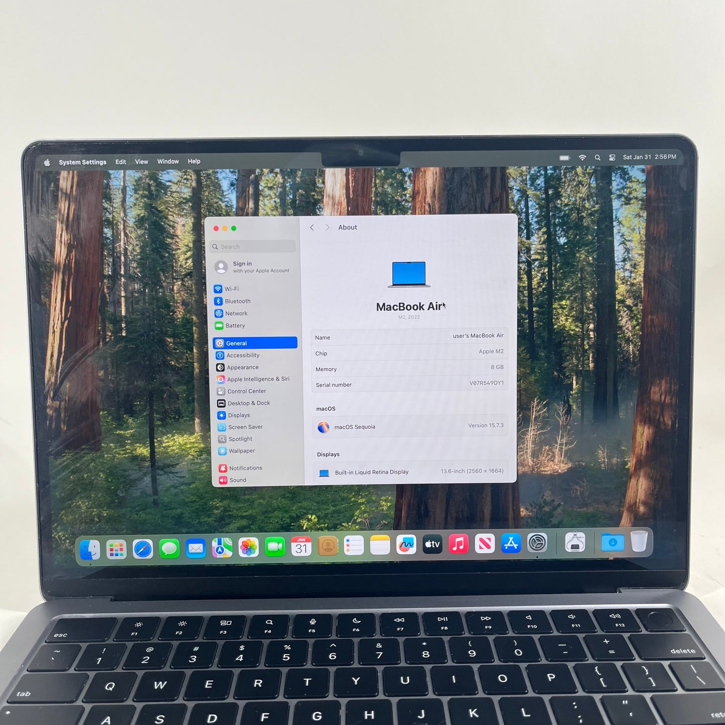 2022 Apple MacBook Air 13.6" M2 8C GPU 3.5GHz 8GB RAM 256GB SSD A2681