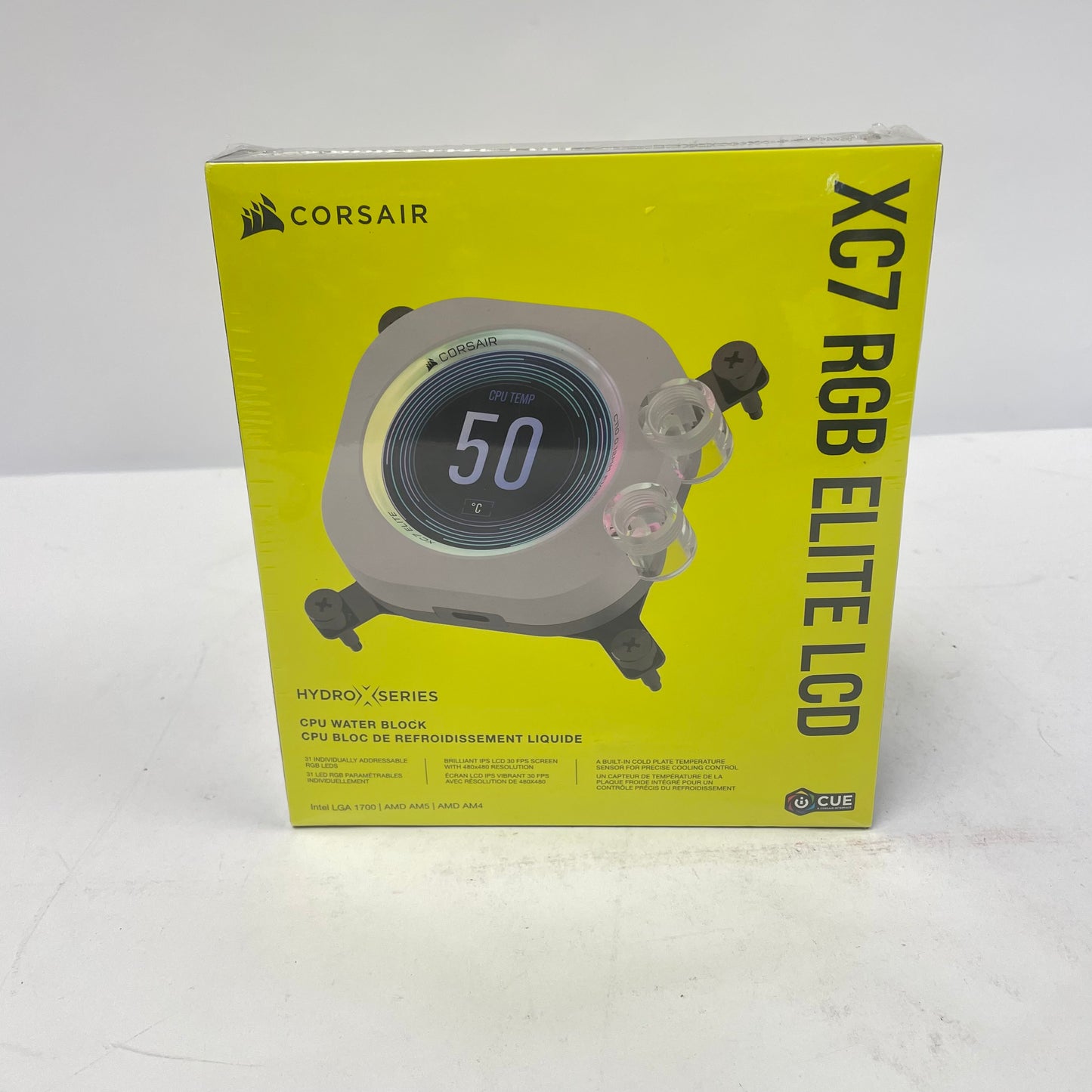 New CORSAIR XC7 RGB ELITE LCD CPU Water Block CX9010024WW