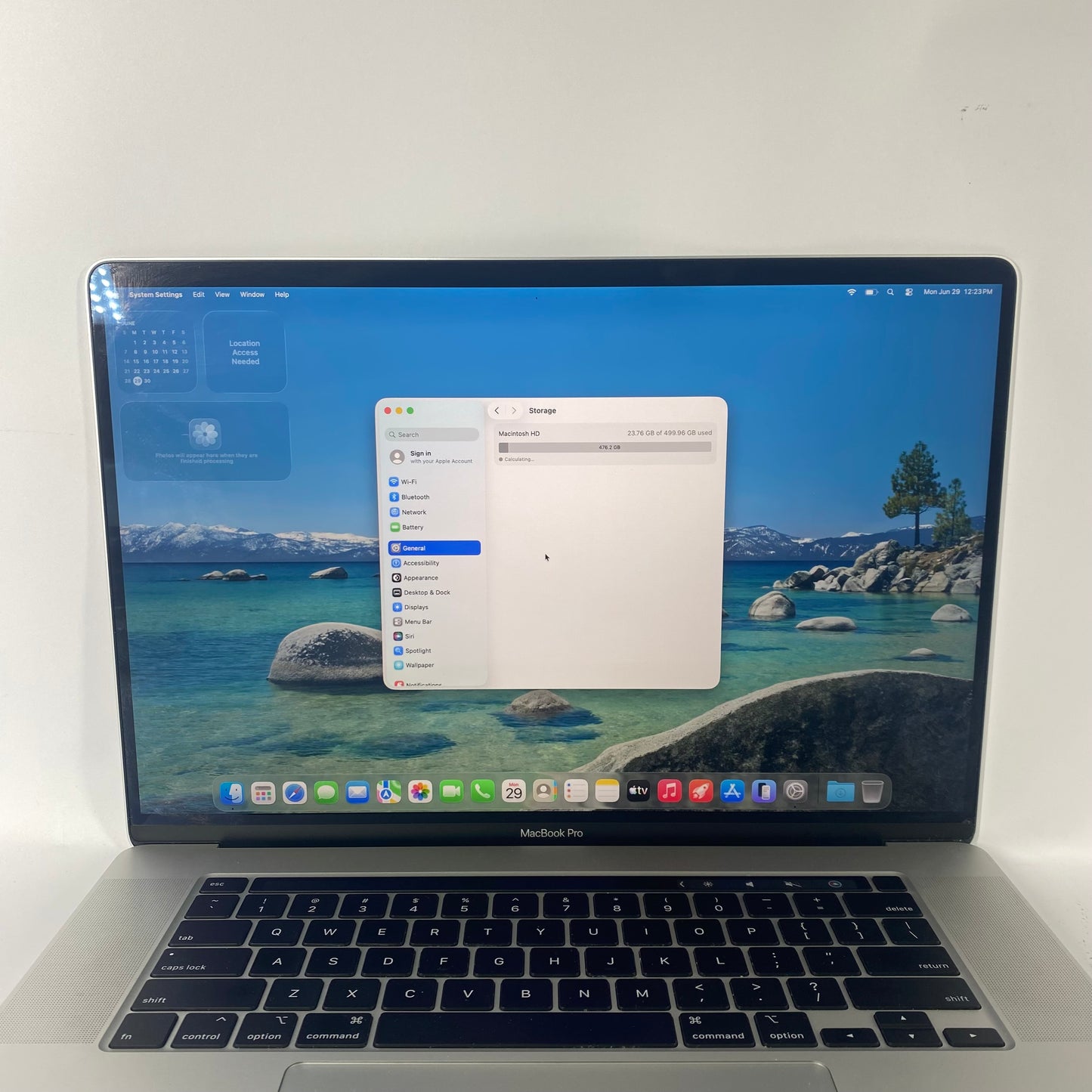 2019 Apple MacBook Pro 16" i7 2.6GHz 16GB RAM 512GB SSD Silver A2141