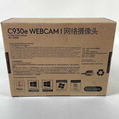 New Logitech Webcam I Ultra Wide Angle C930e 16.0MP Digital Camera