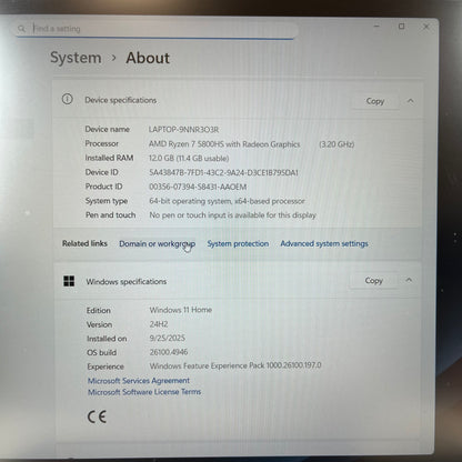 Asus Vivobook 16 M1603QA 15.6" Ryzen 7 5800HS 3.0GHz 12GB RAM 512GB SSD