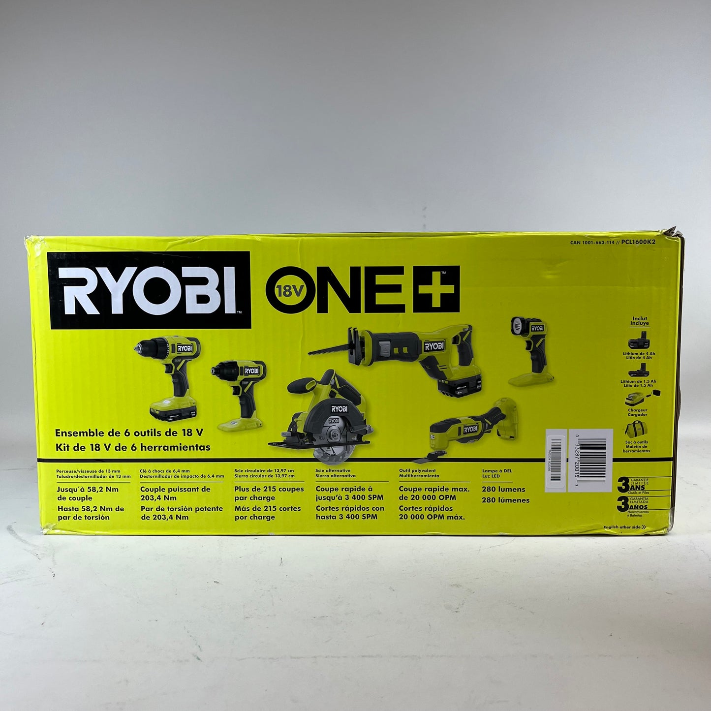 Ryobi ONE+ 18V 6-Tool Combo Kit PCL1600K2