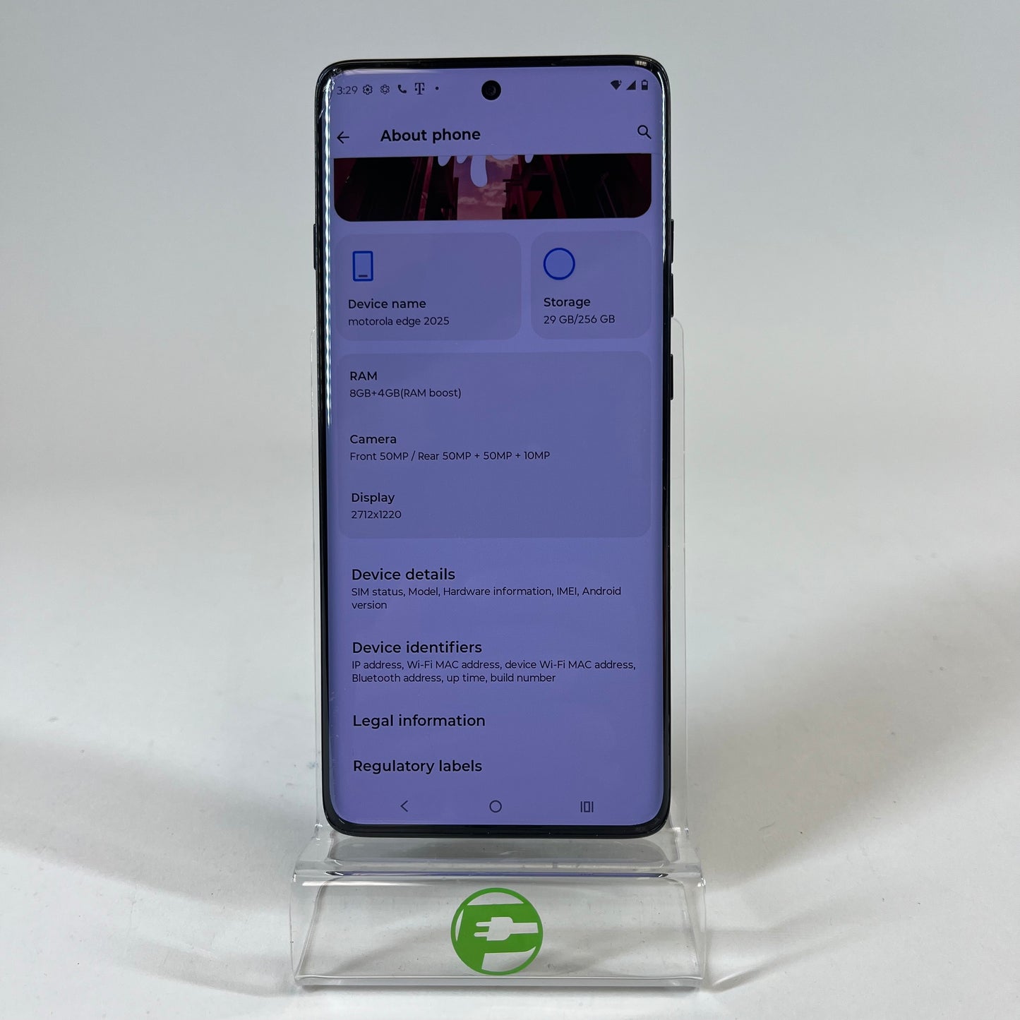 Broken T-Mobile Motorola edge 2025 256GB 15 Cracked Top Left Corner