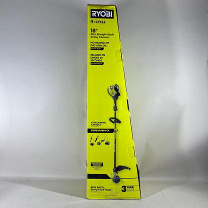 New Ryobi 18" 30cc Straight Shaft String Trimmer Lawn Trimmer RY4CSSVNM