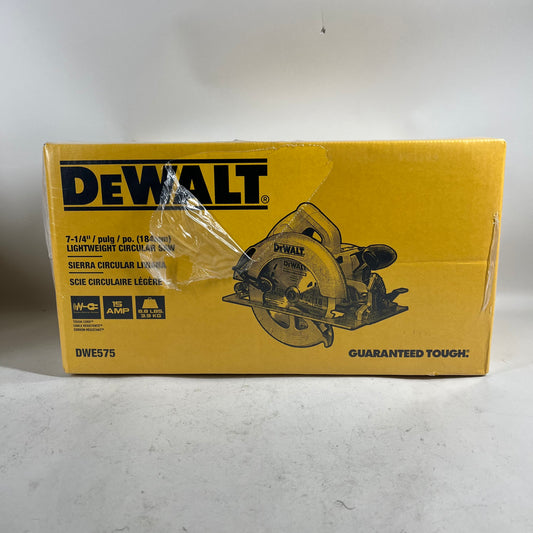 New DeWalt DWE575 15 Amp 7 1/4" Lightweight Circular Saw