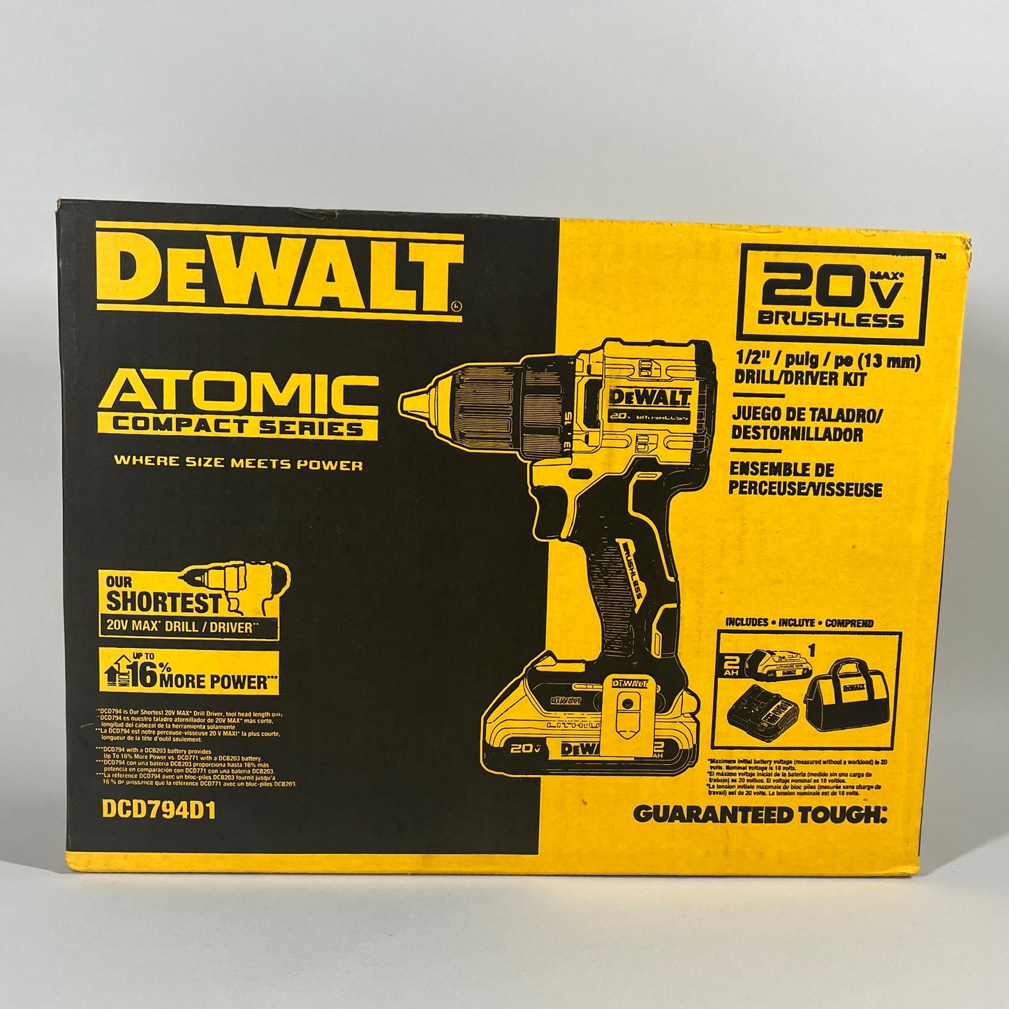 New DeWalt DCD794D1 20V 1/4" Impact Driver Kit