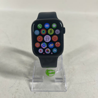 GPS Only Apple Watch Series 8 45MM Black Aluminum Black Sport Band MNUL3LL/A