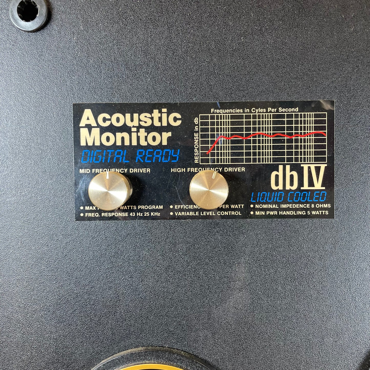 Acoustic Monitor DB IV Liquid Cooled Vintage Floor Standing Speaker Wood
