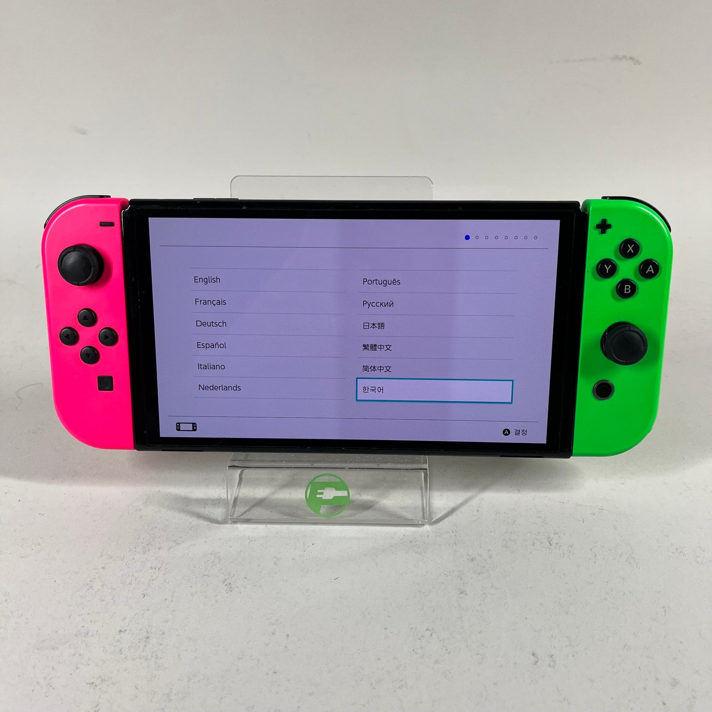 Nintendo Switch OLED Video Game Console HEG-001 Pink/Green