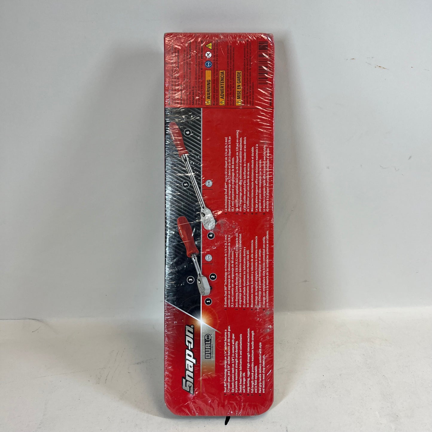 New Snap-On RAT2TFHLDR 1/4" 3/8" Red Chrome Ratchet Set