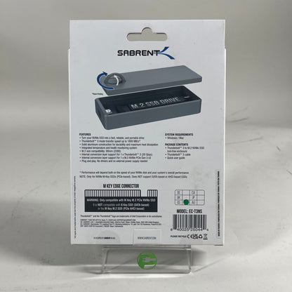 New Sabrent Thunderbolt 3 to M.2 NVME SSD Case/Enclosure EC-T3NS