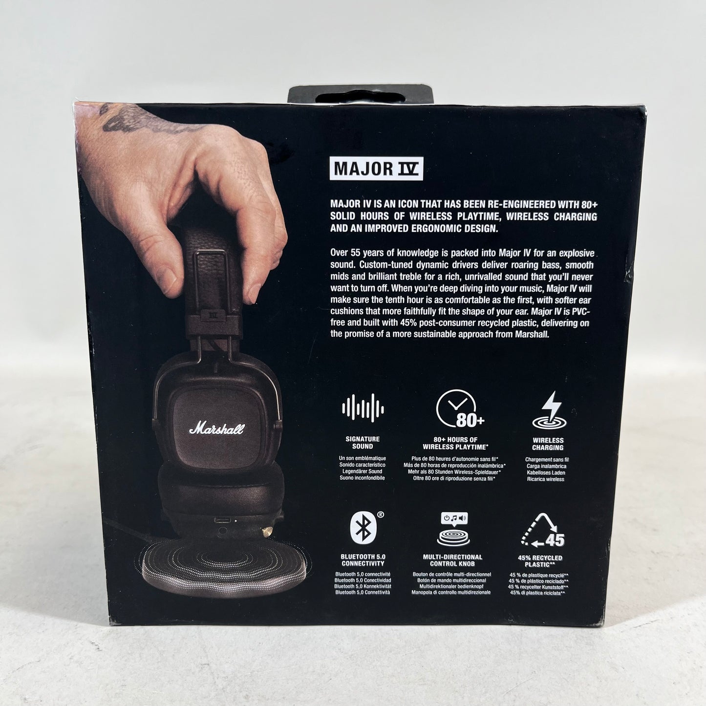 New Marshall Major IV Noise-Cancelling Wireless Over-Ear Bluetooth Headphones 