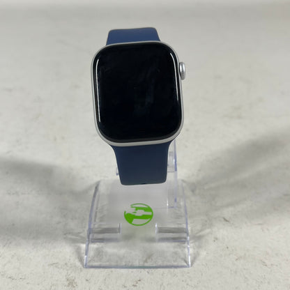 Unlocked Apple Watch Series 10 42MM Silver Aluminum Blue Sport Band MWX33LW/A