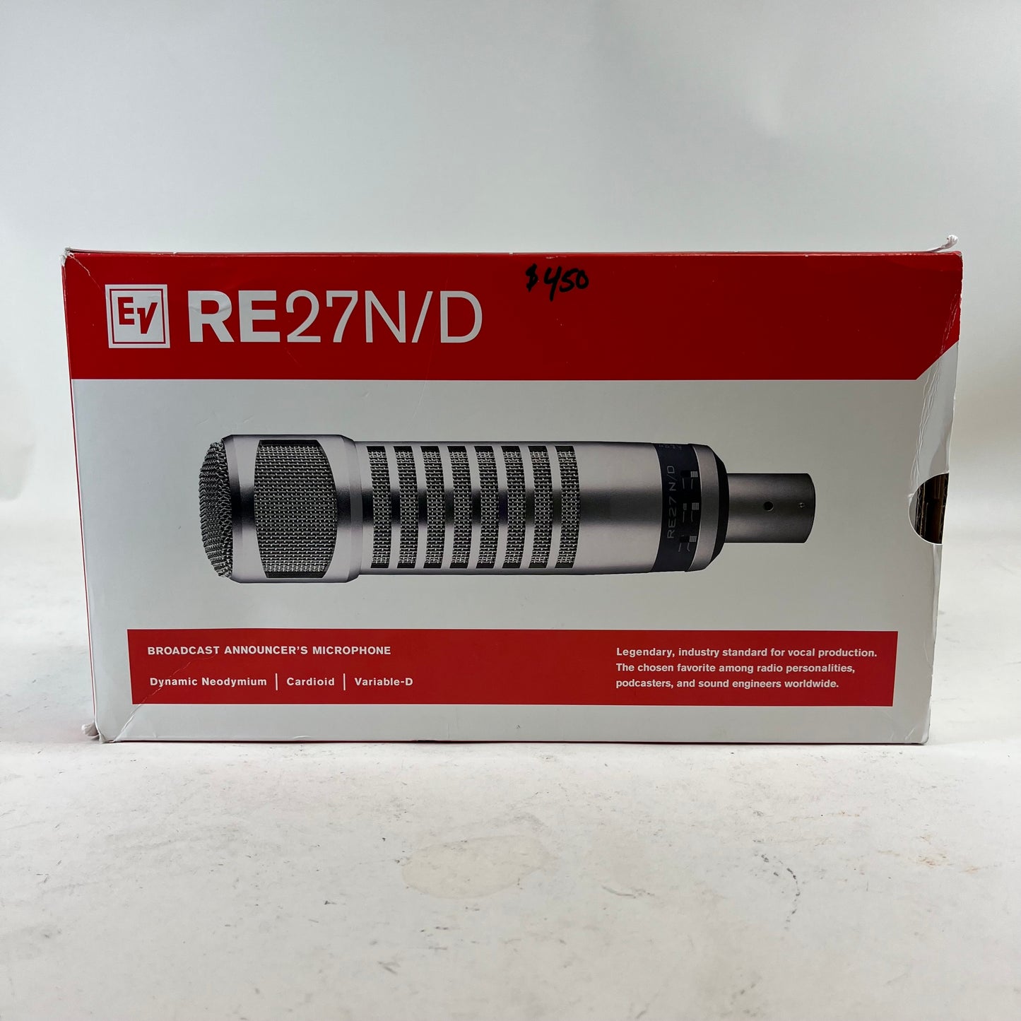 New Electro-Voice re27n/d 40Hz - 20kHz Broadcast Announcer Microphone F01U410843