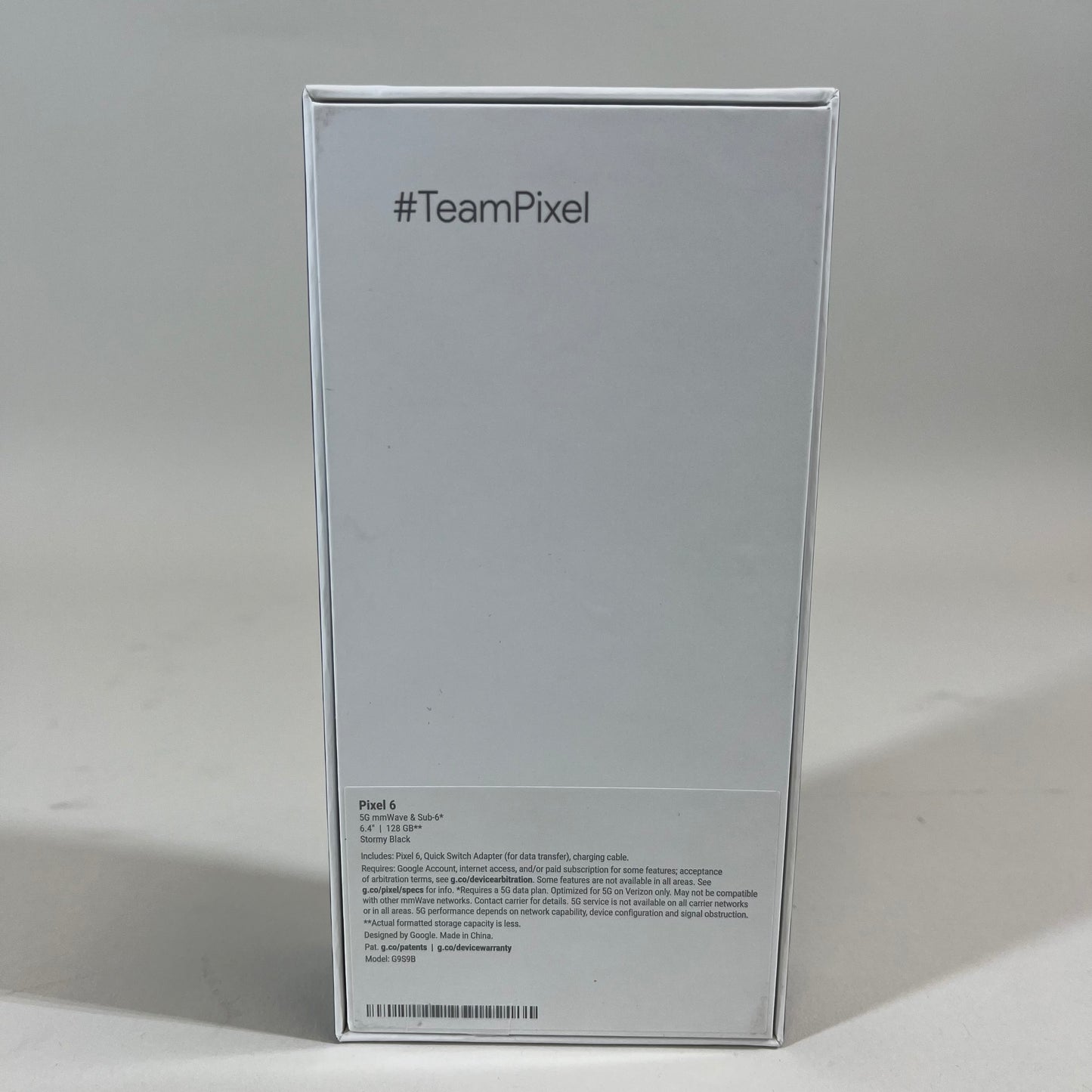 Factory Unlocked Google Pixel 6 128GB Black G9S9B