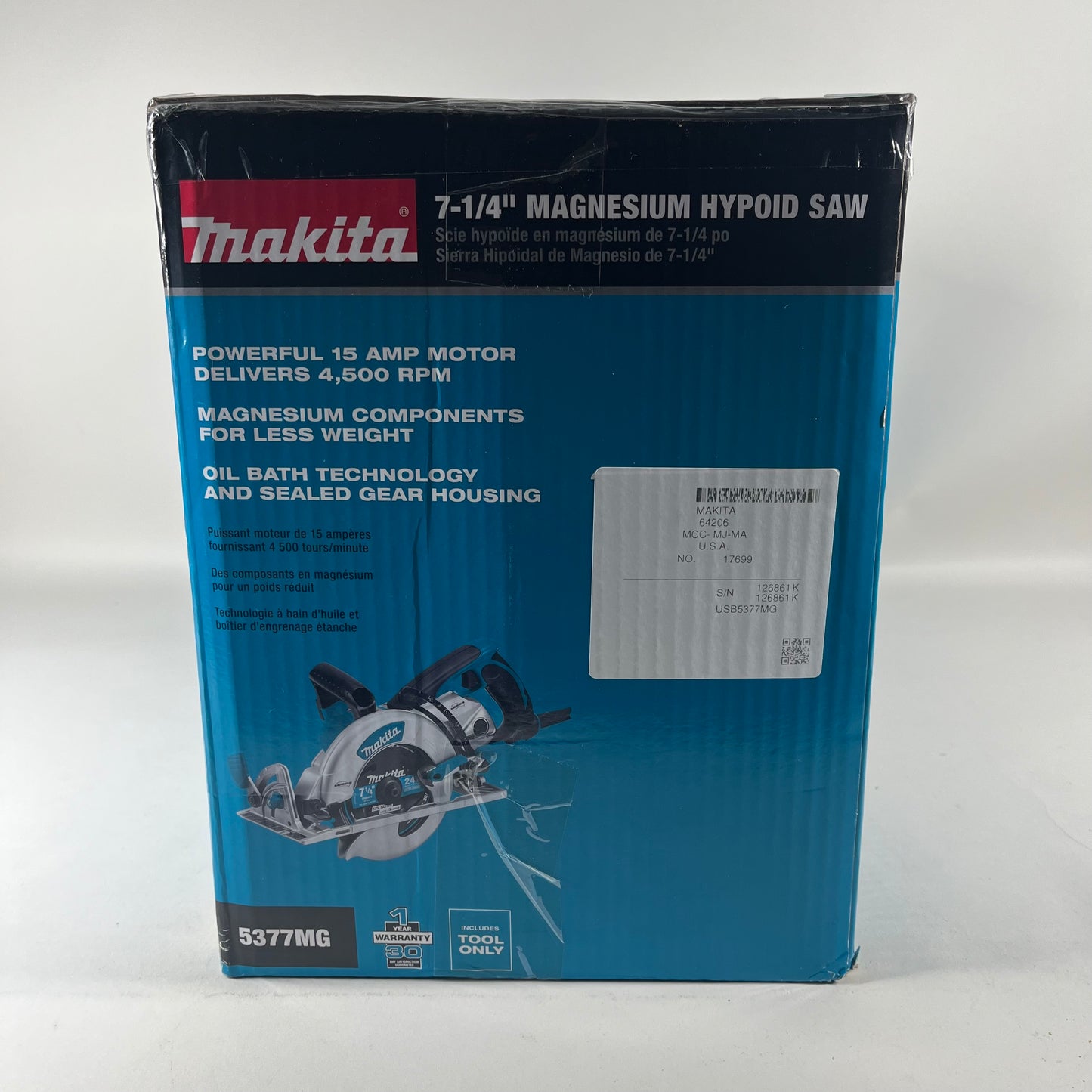 New Makita 5377MG 120V 7-1/4 Magnesium Hypoid Saw