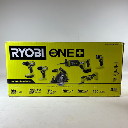 Ryobi ONE+ 18V 6-Tool Combo Kit PCL1600K2