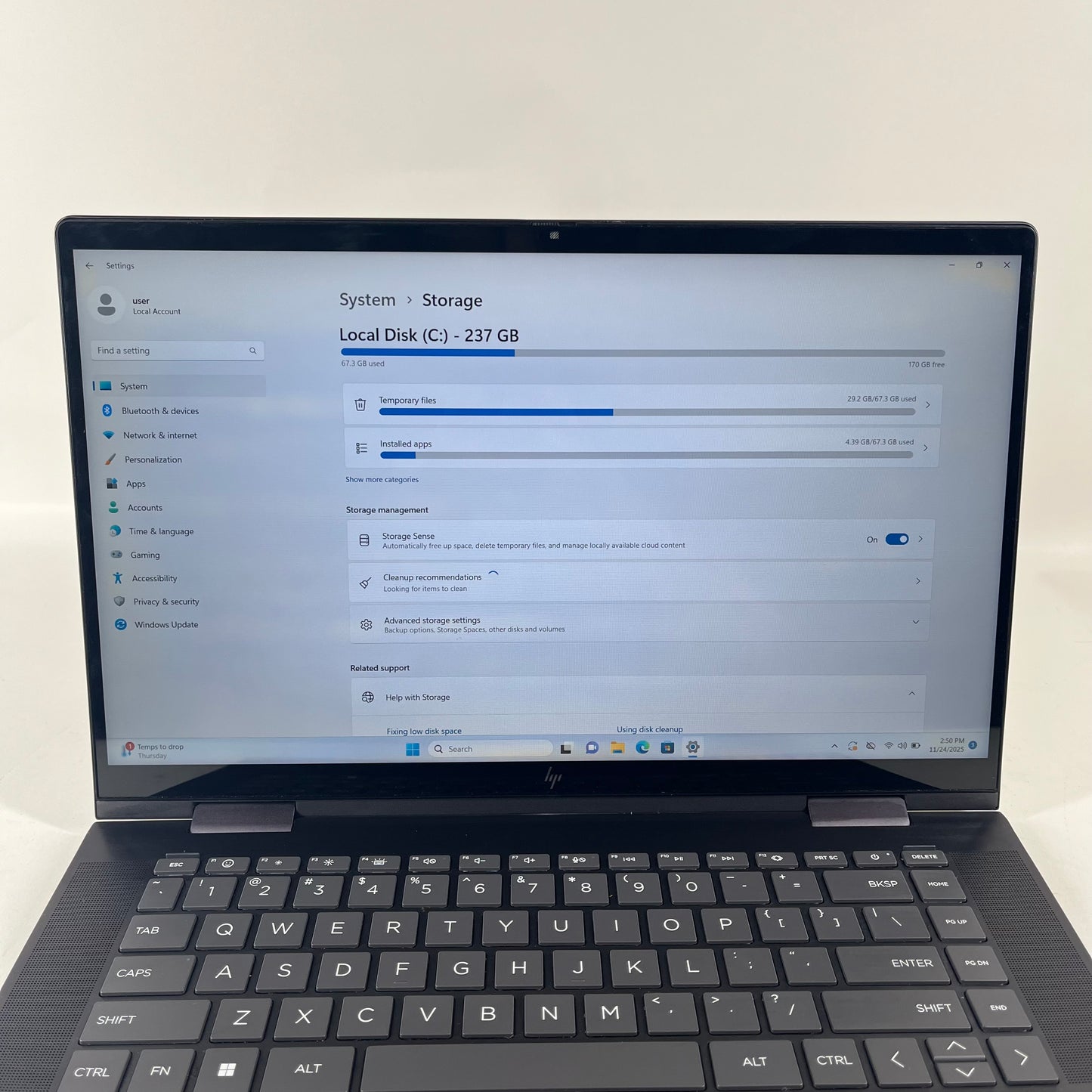 HP Envy x360 15-FH0013DX 15.6" Ryzen 5 7530U 2.0GHz 8GB RAM 256GB SSD