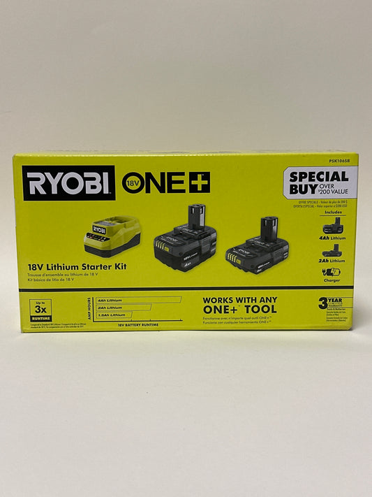 New Ryobi PSK106SB 18V Lithium Starter Kit