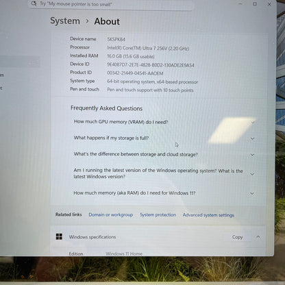 Dell 16 Plus DB06250 16" Core Ultra 7 256V 2.2GHz 16GB RAM 2TB SSD