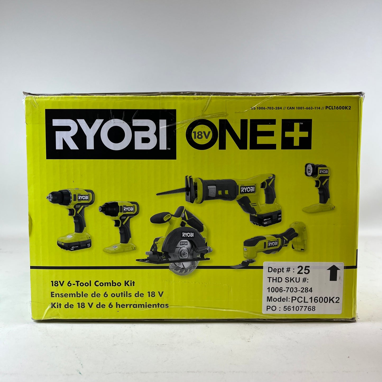Ryobi ONE+ 18V 6-Tool Combo Kit PCL1600K2
