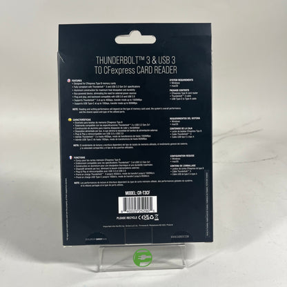 New Sabrent Thunderbolt 3 & USB 3 Card Reader Card Reader CR-T3CF