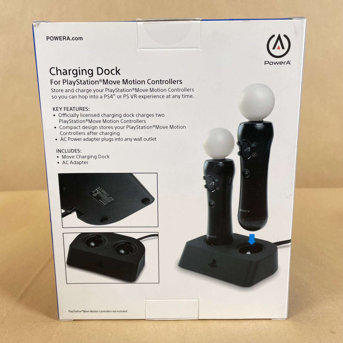 New PowerA Charging Dock For Playstation Move Motion Controllers Black PS4