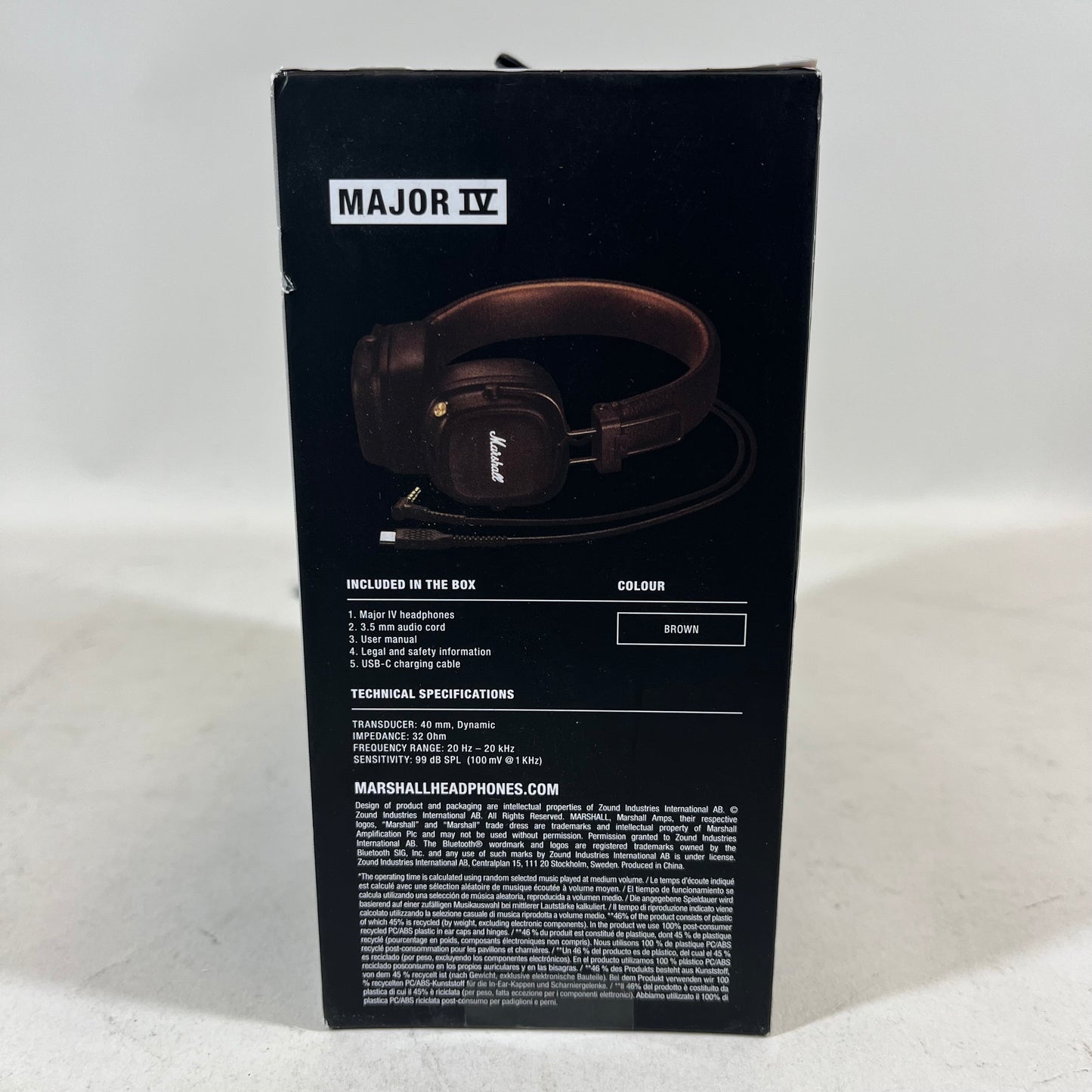 New Marshall Major IV Noise-Cancelling Wireless Over-Ear Bluetooth Headphones 