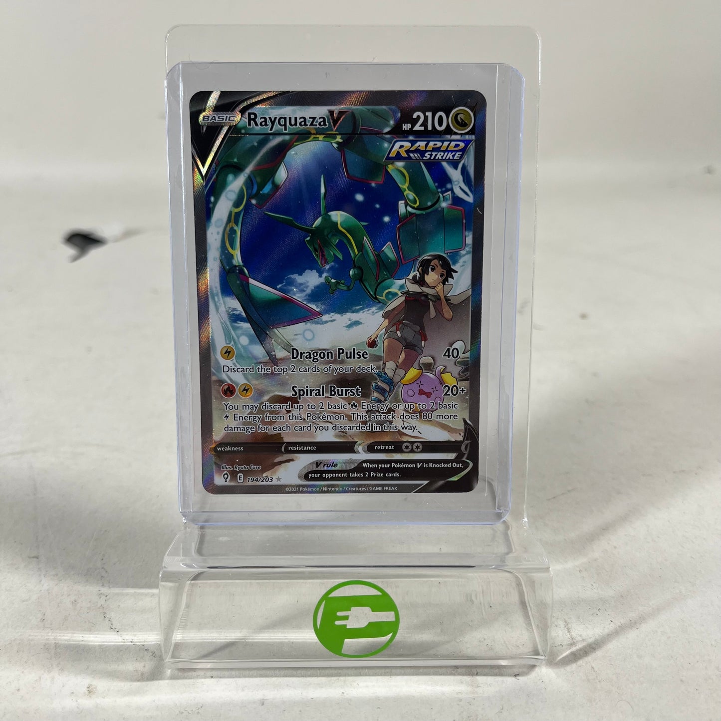 Pokémon TCG Evolving Skies Rayquaza V 194/203 English