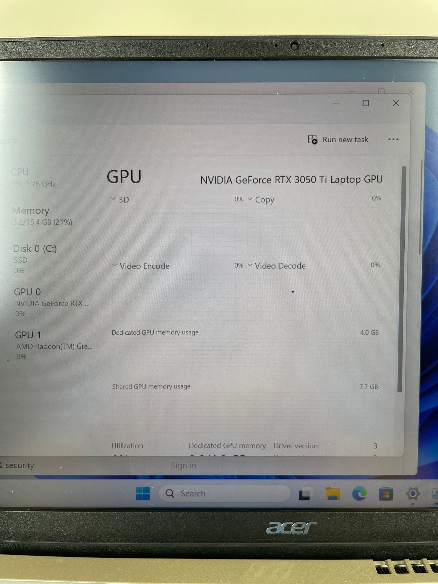 Acer Swift X 14-41G 14" Ryzen 7 5800H 1.9GHz 16GB RAM 1TB SSD GeForce RTX 3050