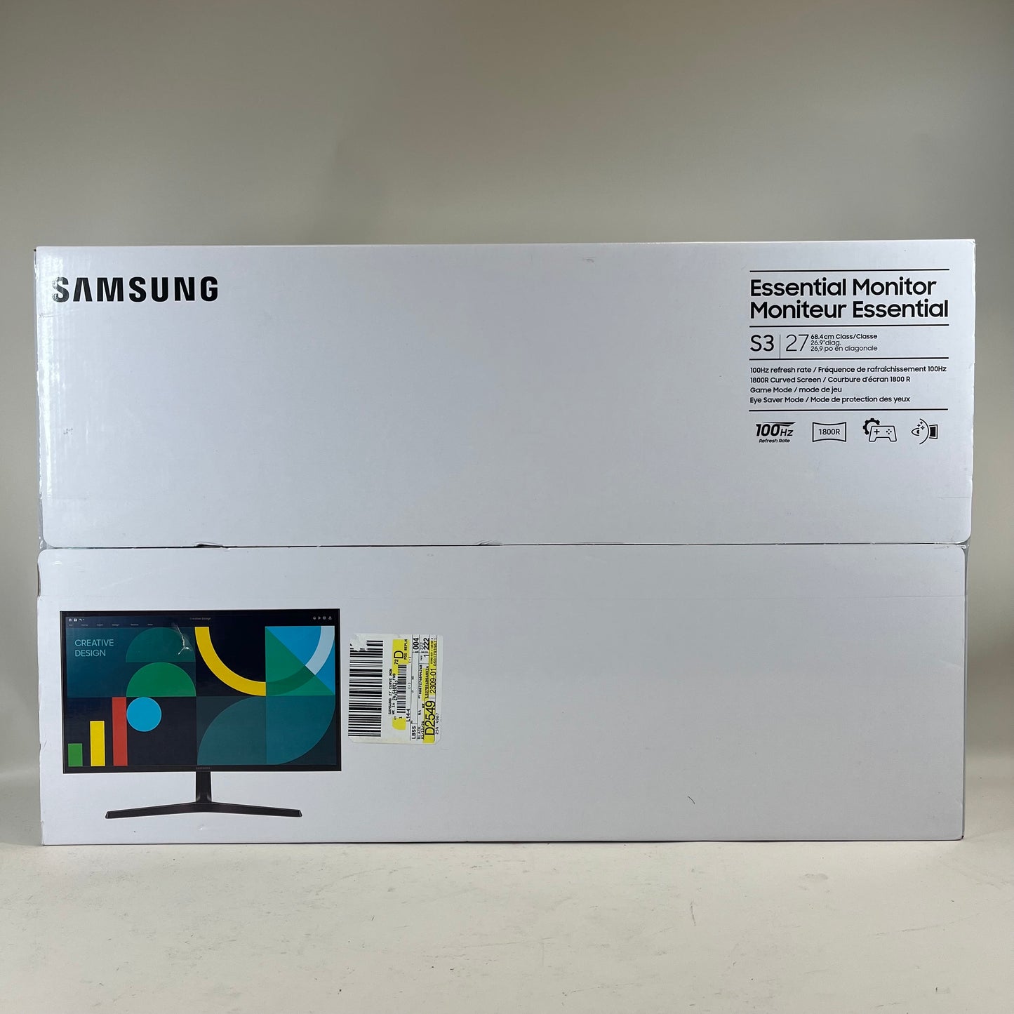 New Samsung 27" S3 FHD LCD IPS Curved Gaming Monitor