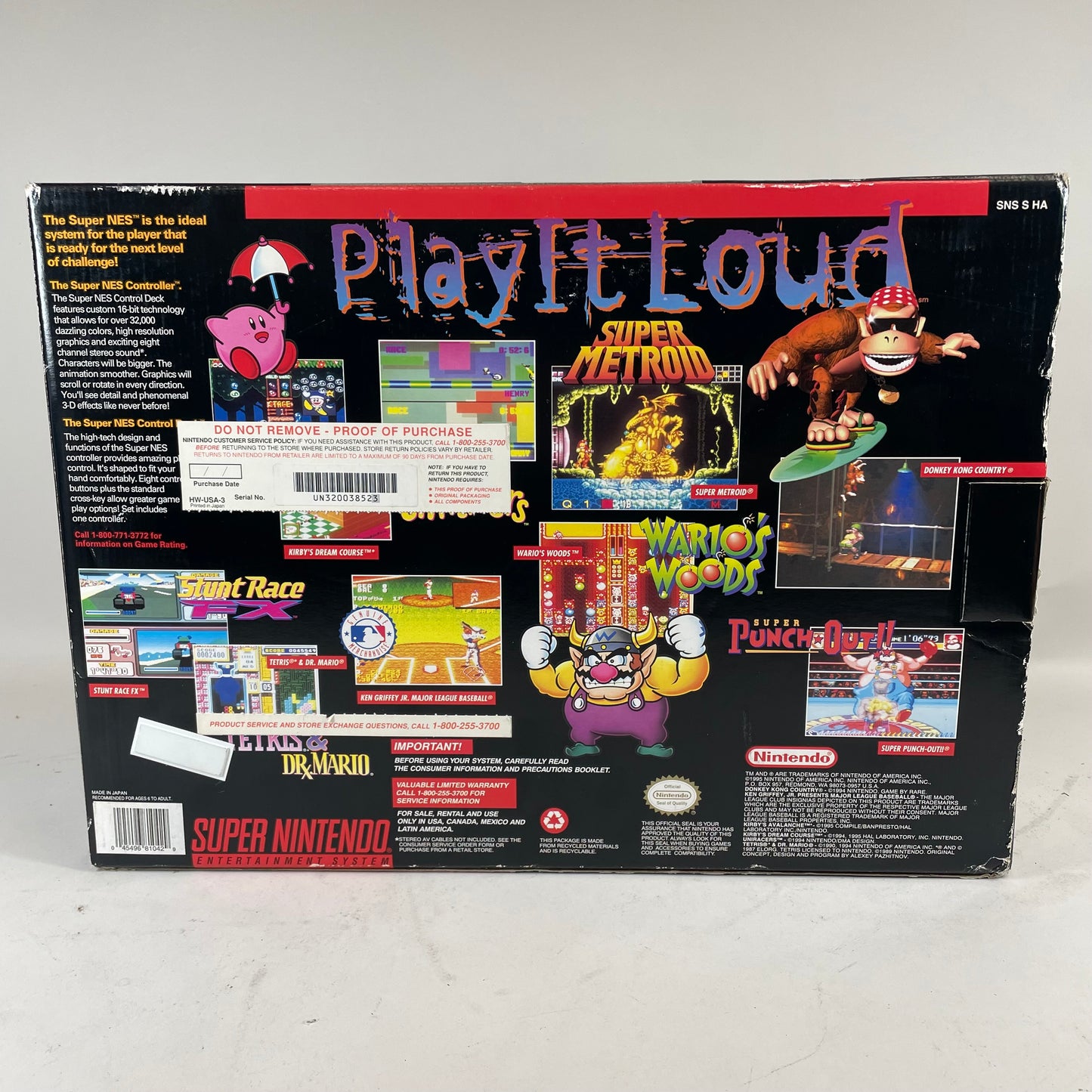 New Nintendo Super Nintendo Entertainment System SNES Video Game Console SNS-001