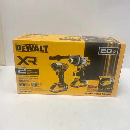 New DeWalt DCK2101QQ2 20V MAX Hammer Drill/ Impact Driver Combo Kit