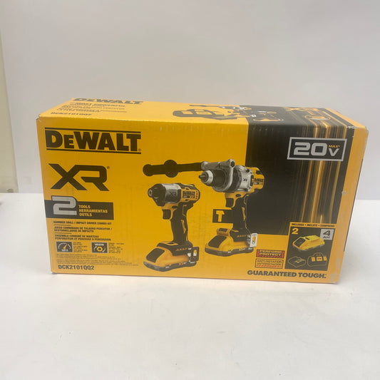 New DeWalt DCK2101QQ2 20V MAX Hammer Drill/ Impact Driver Combo Kit