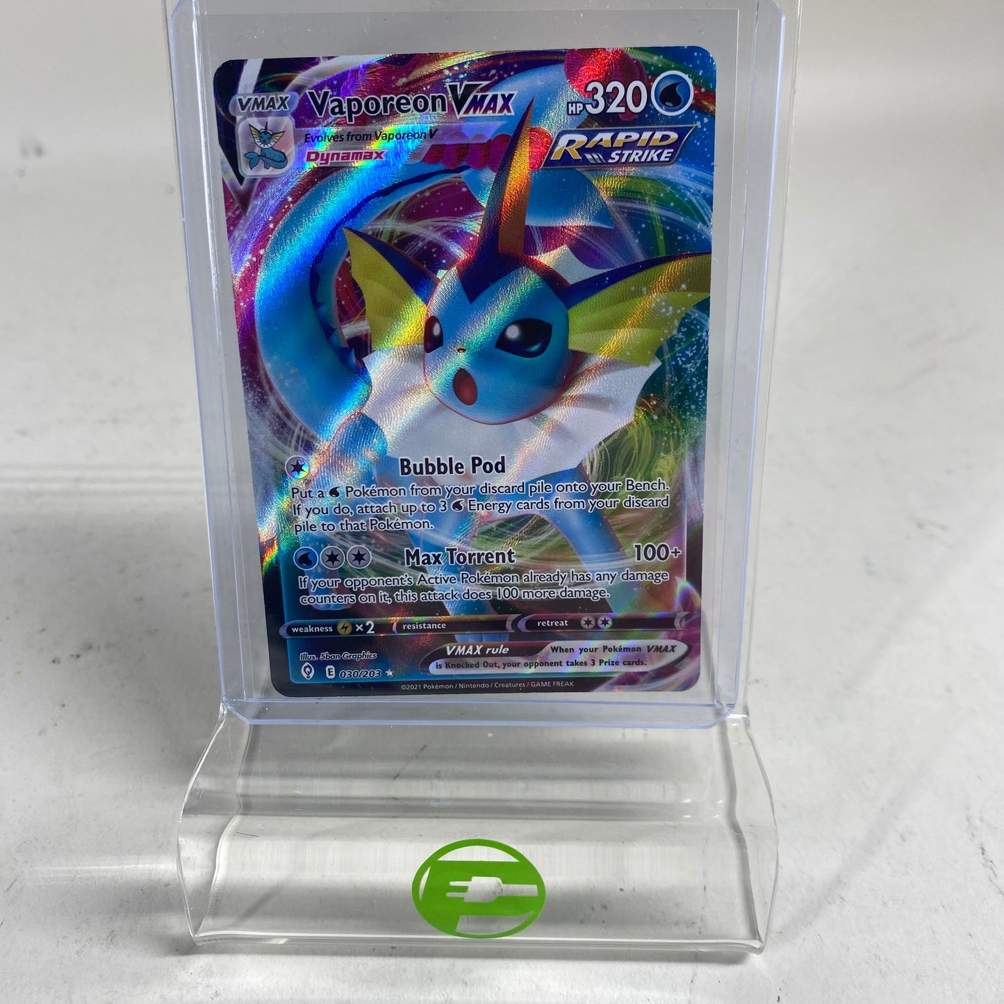 Pokémon TCG Evolving Skies Vaporeon 030/203 Holo English