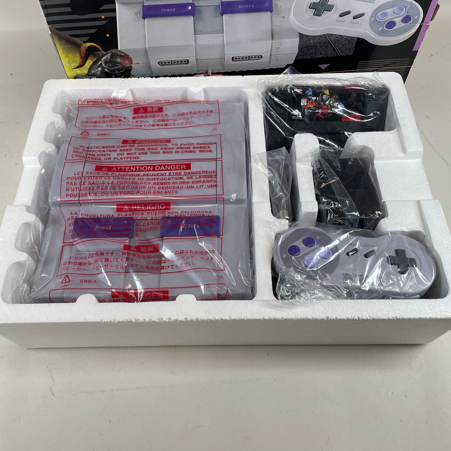 New Nintendo Super Nintendo Entertainment System SNES Video Game Console SNS-001