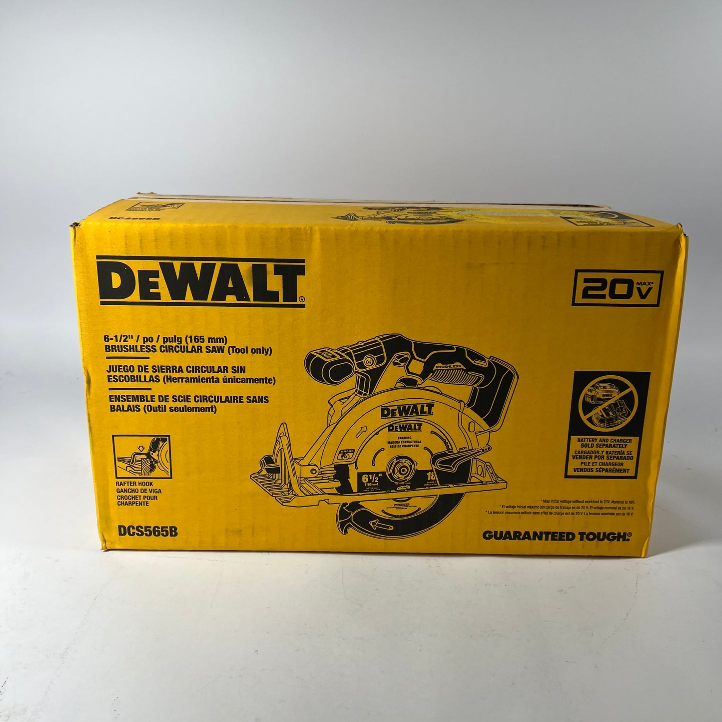 New DeWalt DCS565B 20V MAX 6 1/2" Cordless Brushless Circular Saw