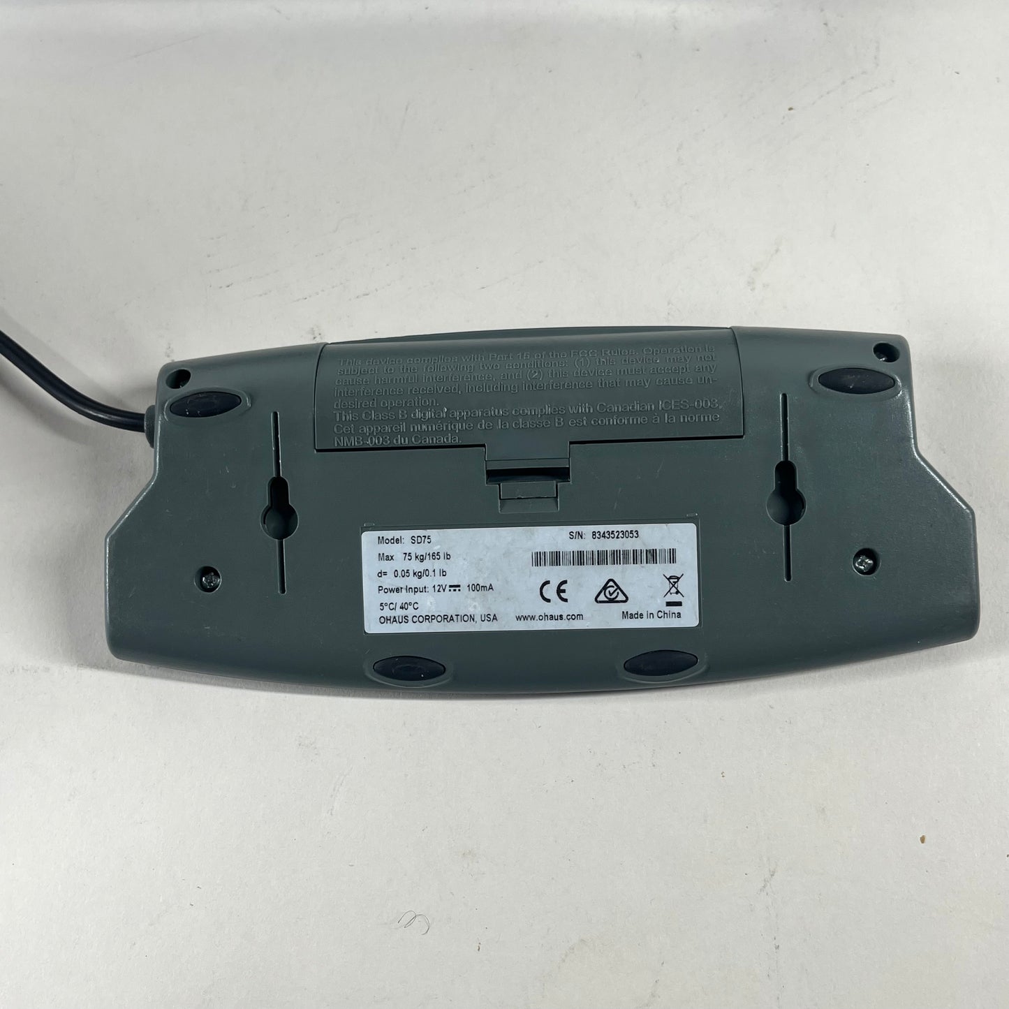 Ohaus SD75 Industrial Bench Scale 165lb/75kg