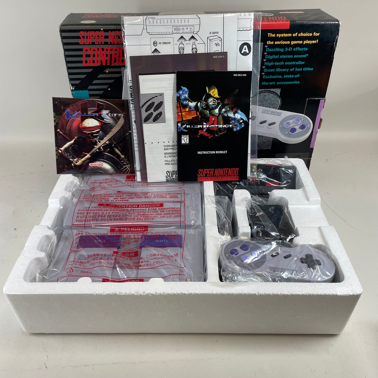 New Nintendo Super Nintendo Entertainment System SNES Video Game Console SNS-001