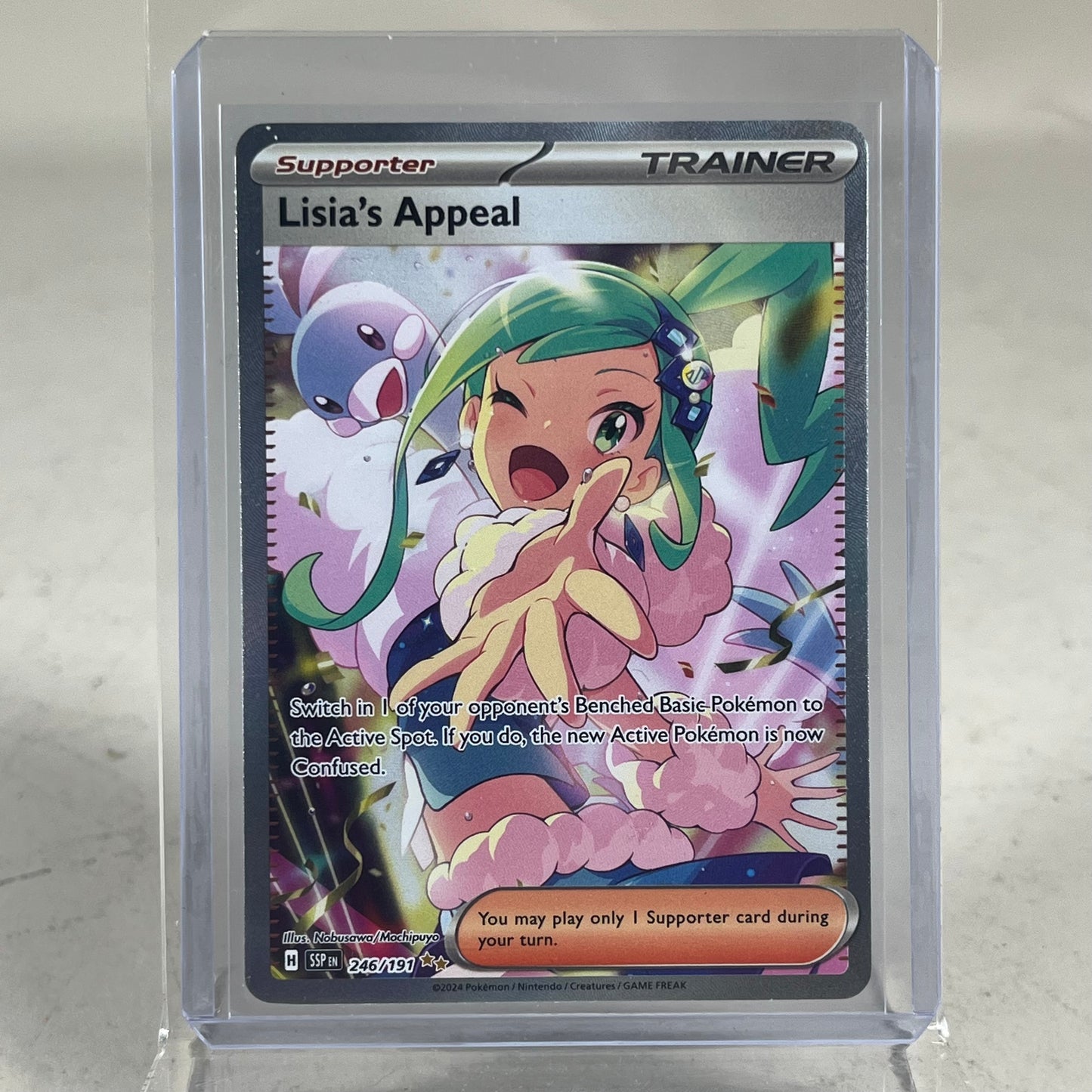 Pokémon TCG Surging Sparks Lisia's Appeal 246/191 Holo English