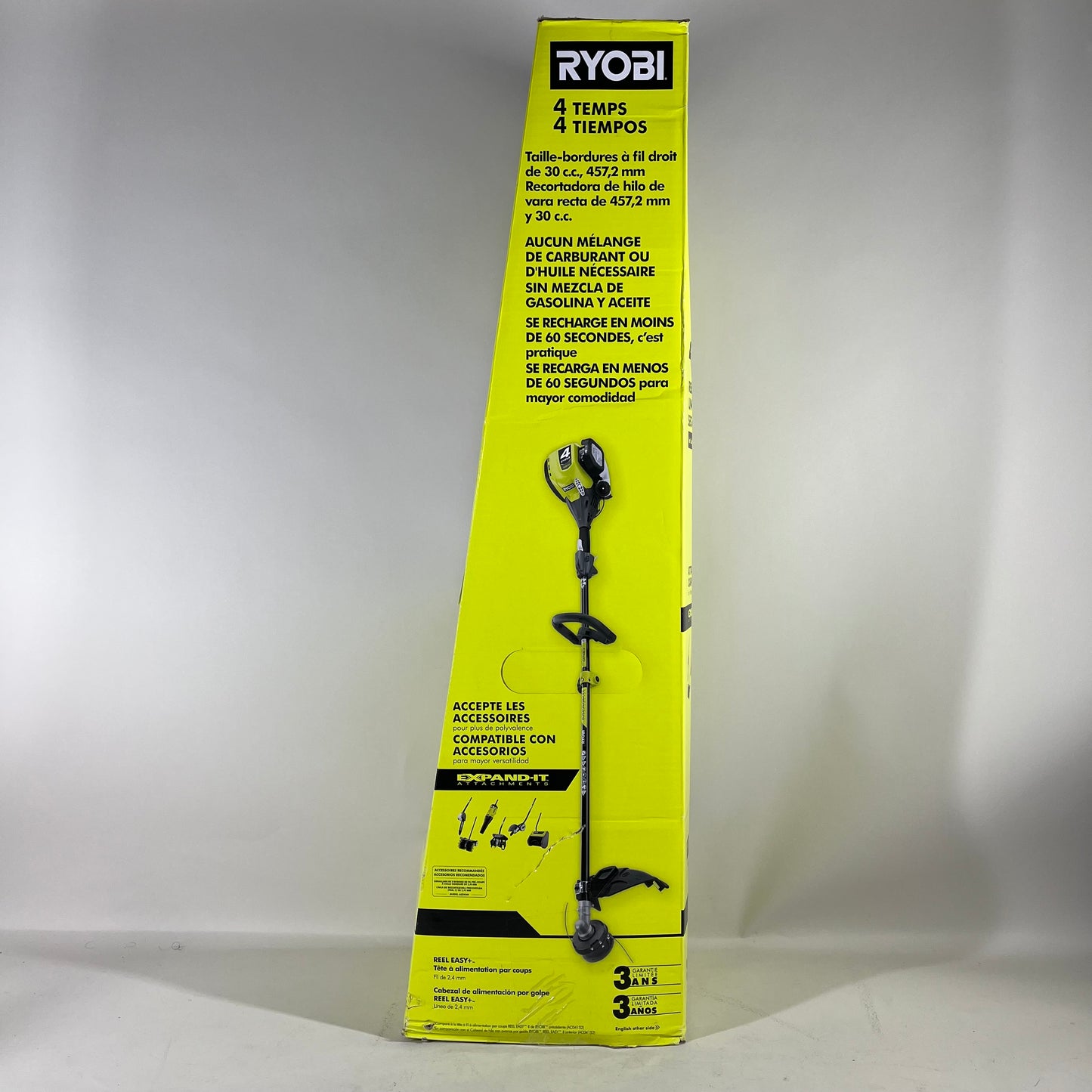 New Ryobi 18" 30cc Straight Shaft String Trimmer Lawn Trimmer RY4CSSVNM