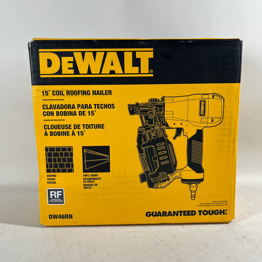 New DeWalt DW46RN 15 Coil Roofer Nailer Kit