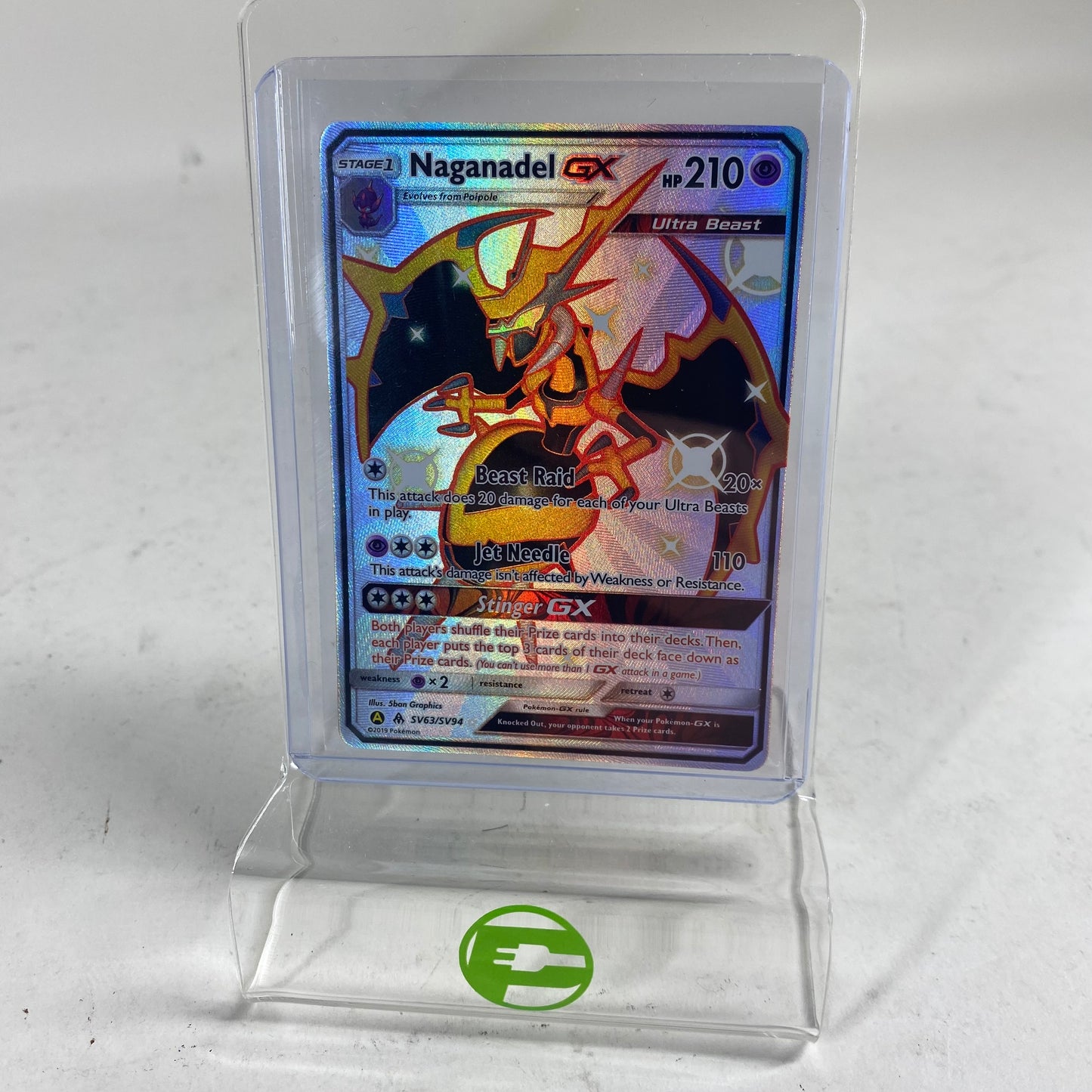Pokémon TCG Hidden Fates Naganadel SV63/SV94 Holo English