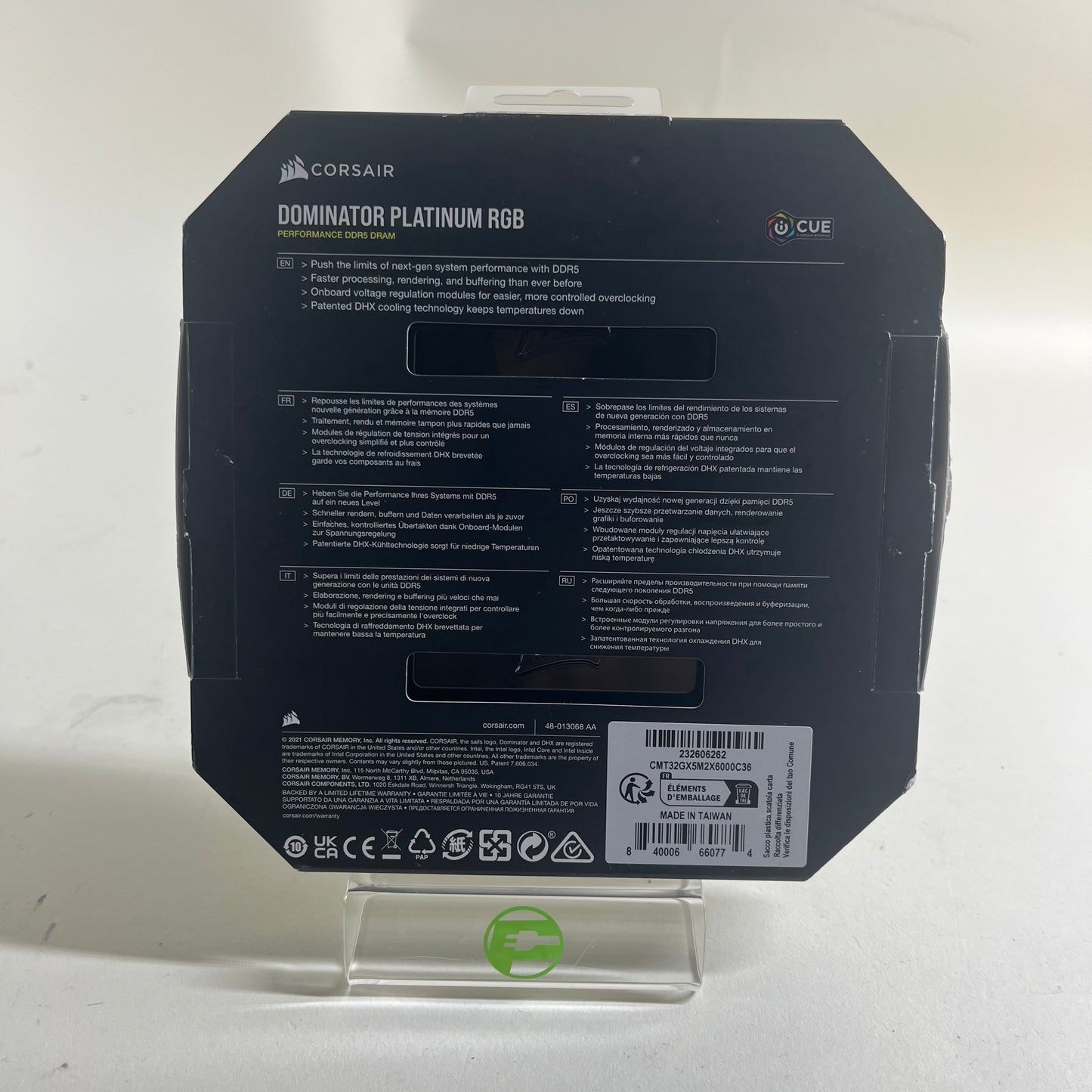 Corsair Dominator Platinum RGB 32GB (2x16GB) RAM DDR5 6000MT/s 