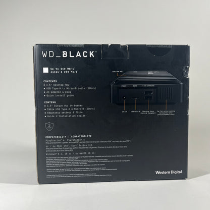 New Western Digital WD Portable Gaming Drive 8TB 3.2 Gen 1 HDD