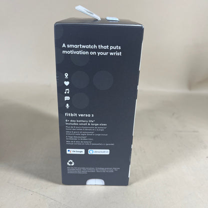 New Fitbit Versa 3 Activity Tracker FB511BKBK
