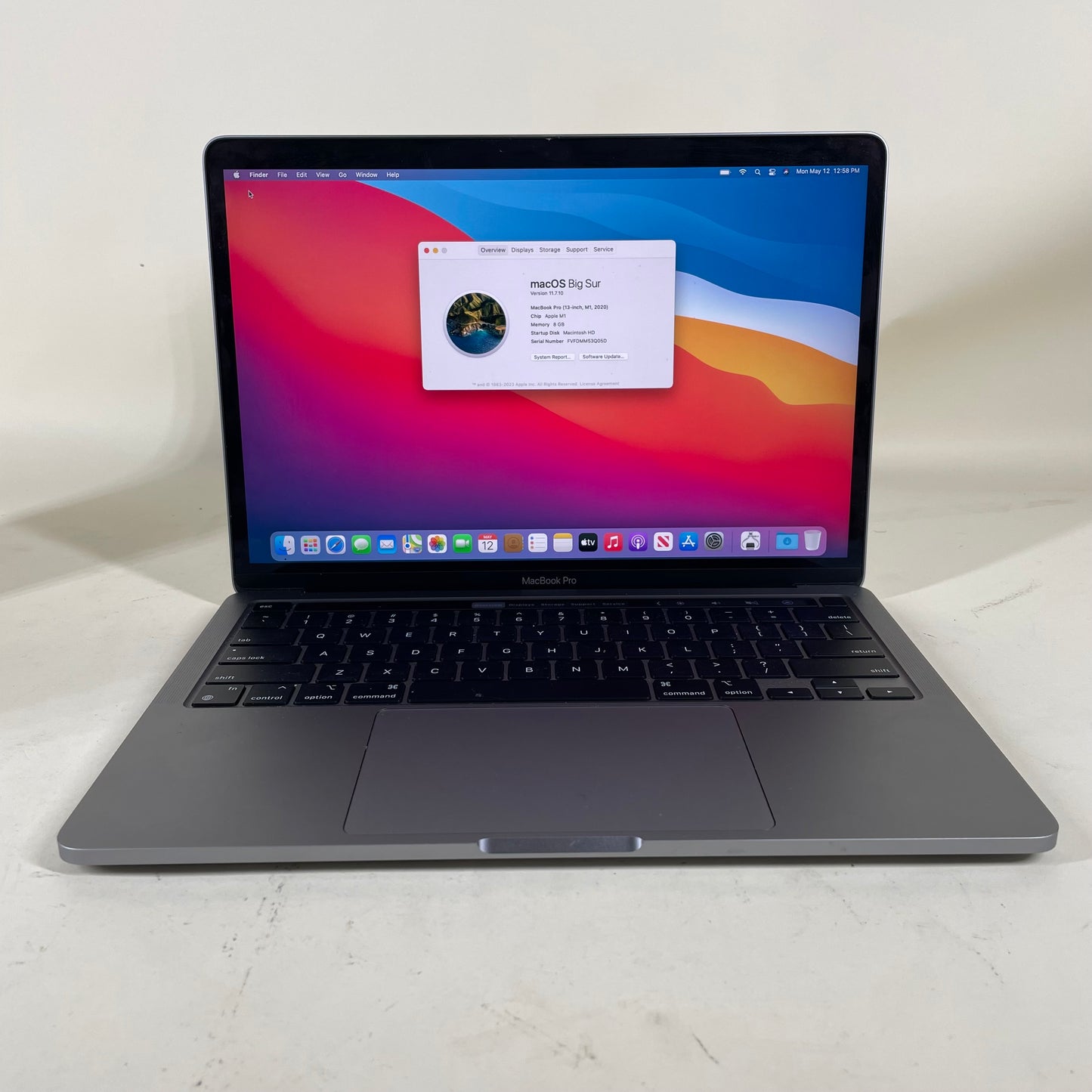2020 Apple MacBook Pro 13.3" M1 8C GPU 3.2GHz 8GB RAM 256GB SSD A2338