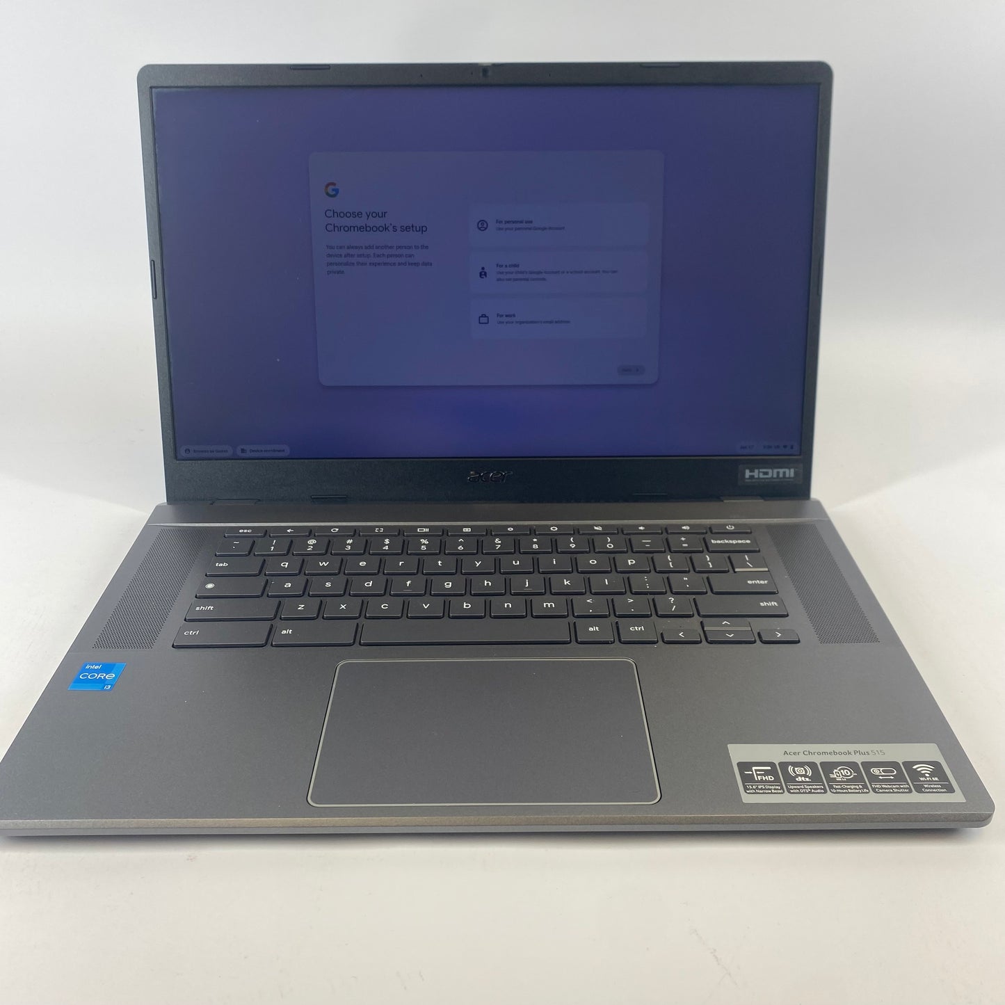 Acer Chromebook Plus 515 AN515-41 15.6" i3-1215U 1.2GHz 8GB RAM 64GB SSD